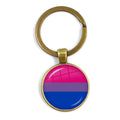 Pride Flag Glass Keychains — Bronze