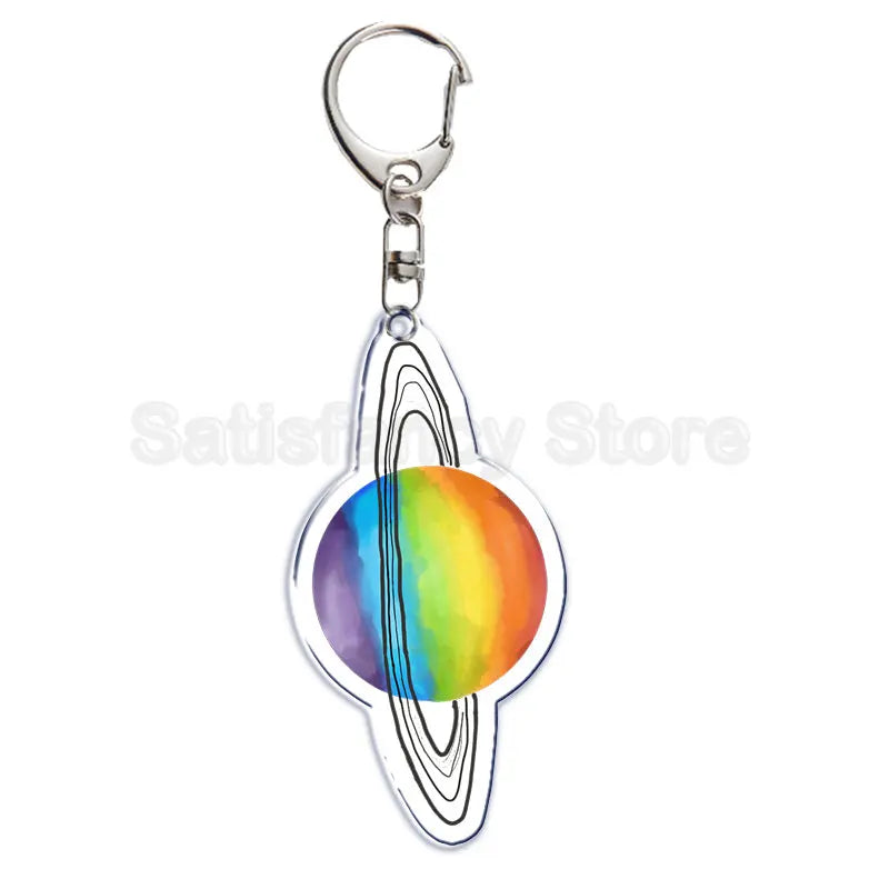 Rainbow Pride Keychain — "HUMAN" & "LOVE WINS"