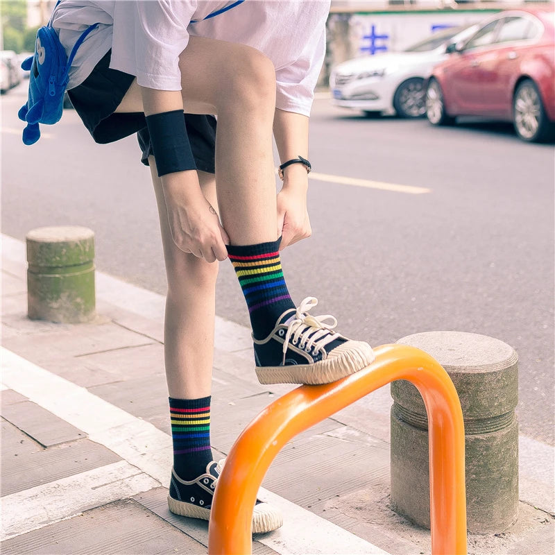 Rainbow Pride Crew Socks