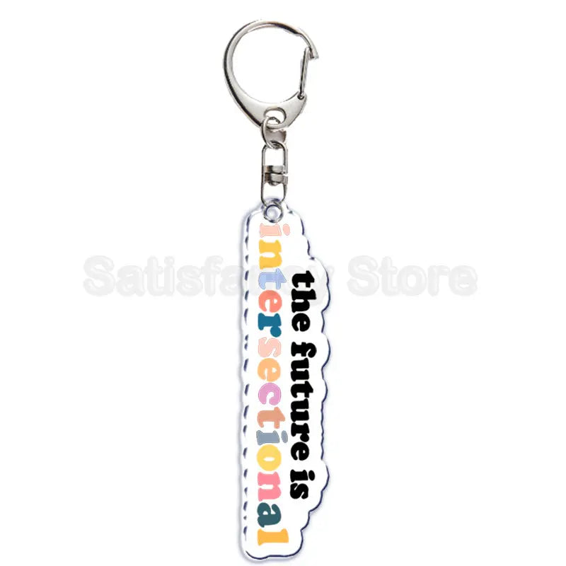 Rainbow Pride Keychain — "HUMAN" & "LOVE WINS"
