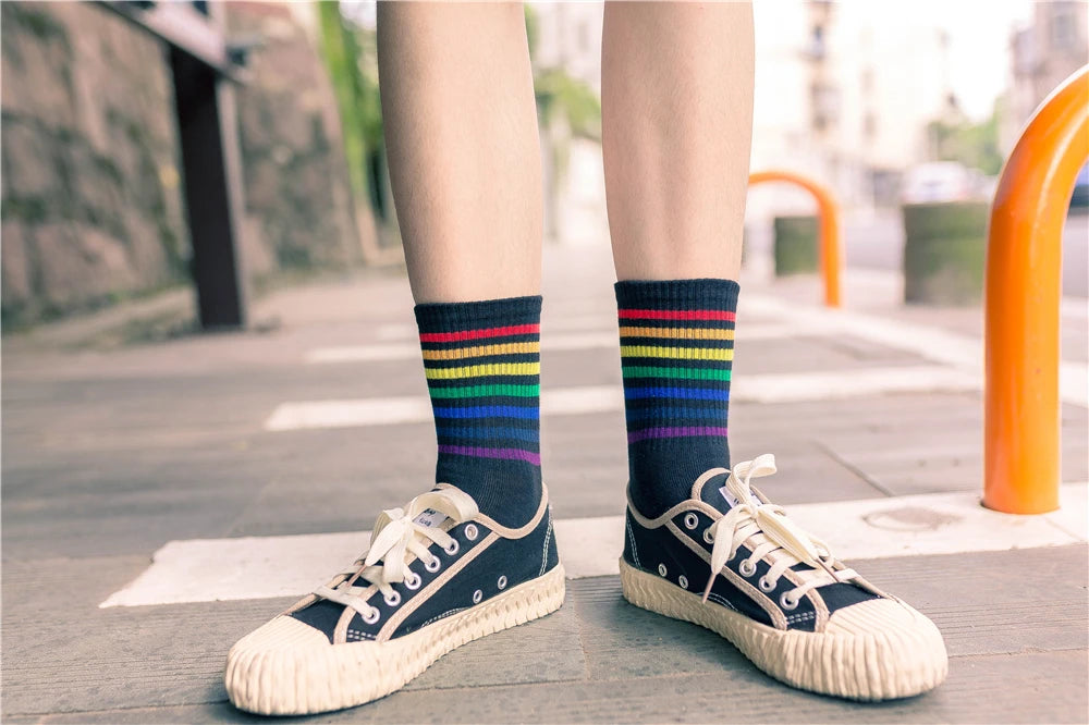 Rainbow Pride Crew Socks