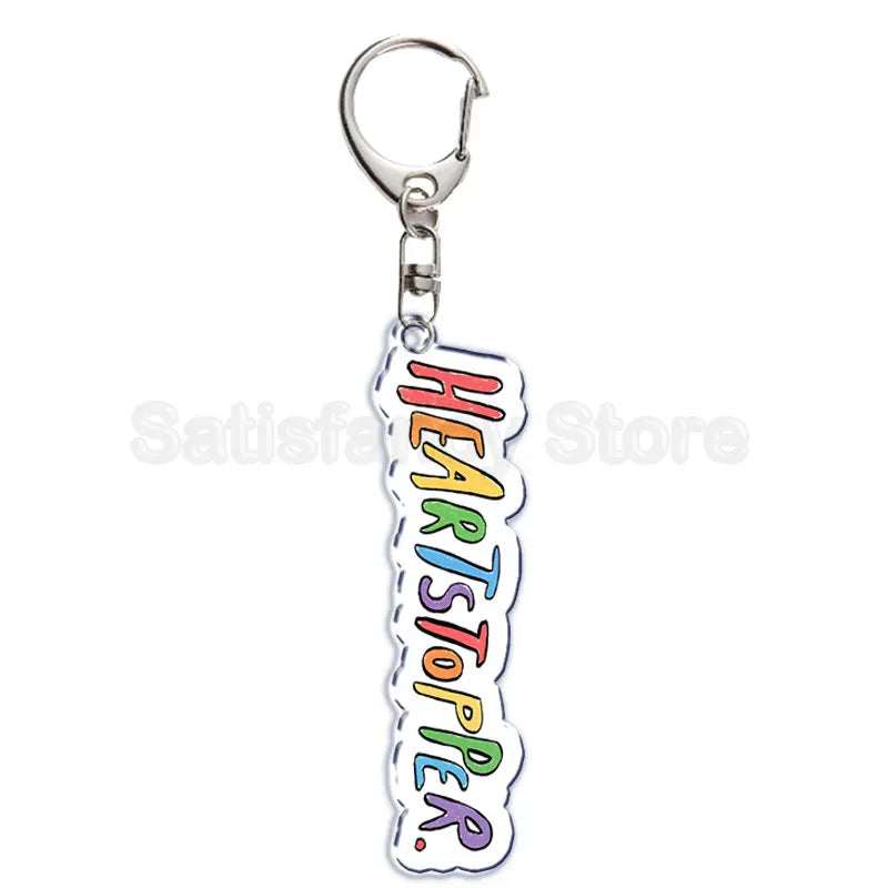 Rainbow Pride Keychain — "HUMAN" & "LOVE WINS"