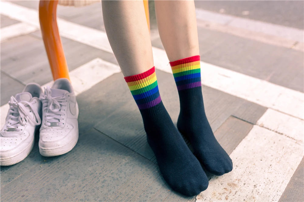 Rainbow Pride Crew Socks