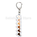 Rainbow Pride Keychain — "HUMAN" & "LOVE WINS"