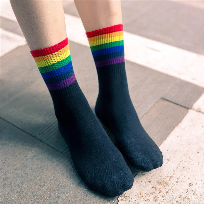 Rainbow Pride Crew Socks