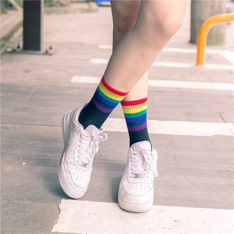 Rainbow Pride Crew Socks