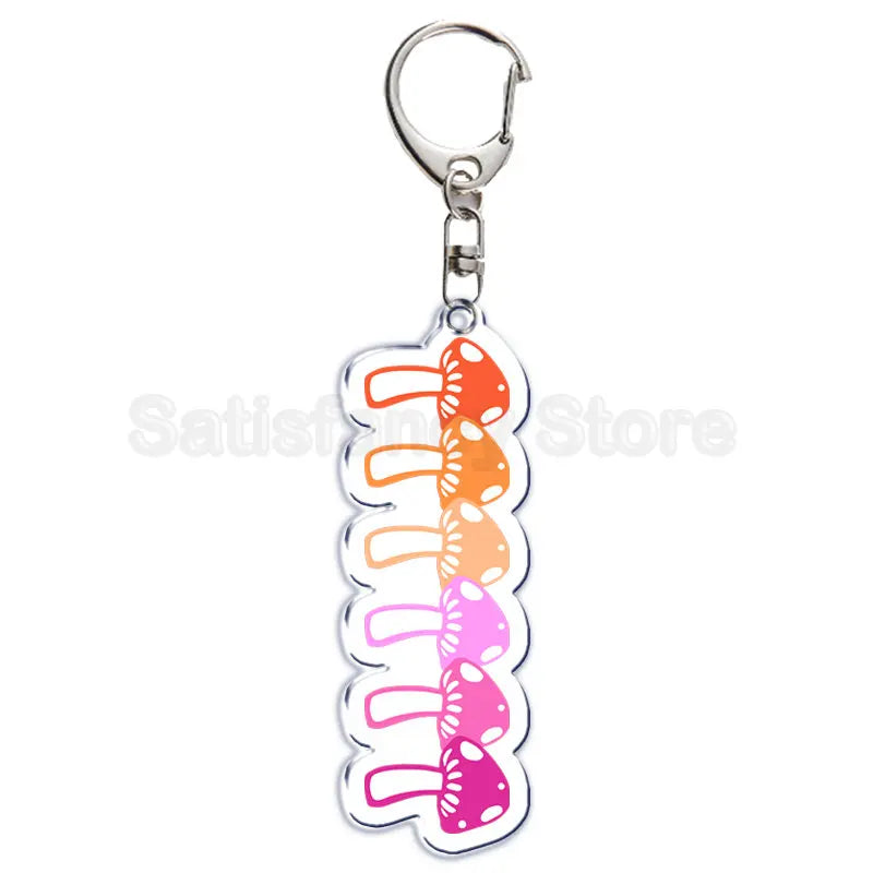 Rainbow Pride Keychain — "HUMAN" & "LOVE WINS"