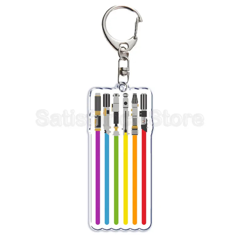 Rainbow Pride Keychain — "HUMAN" & "LOVE WINS"